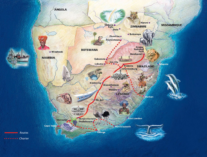 Blue Train Route Map