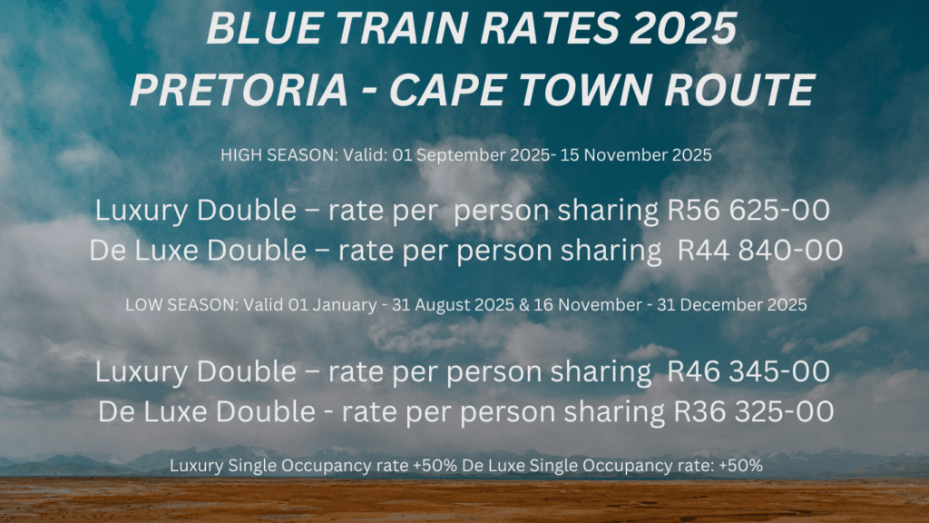 Blue Train departure dates