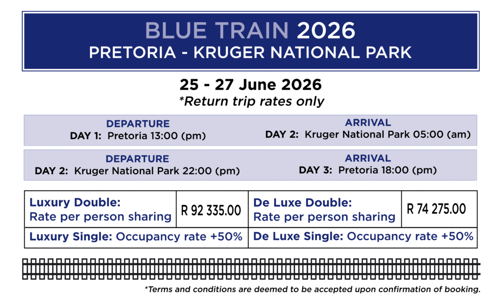Blue Train Kruger Park 2026
